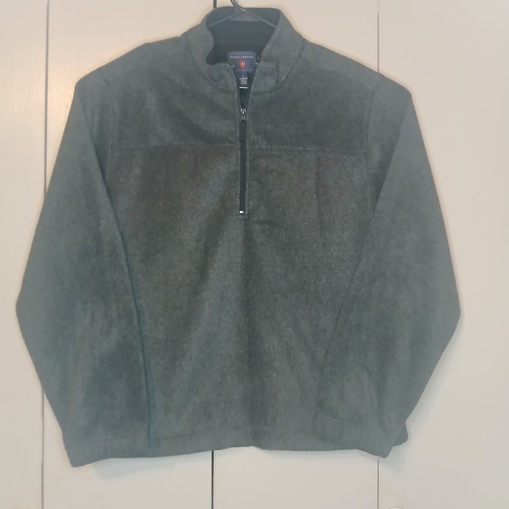Saddlebreed Men's Large Black 1/4 Zip Pullover Fleece (0692M1)